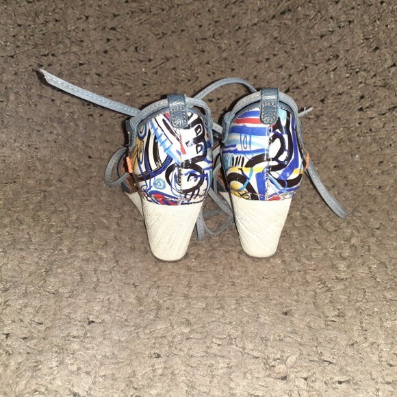 THE ART COMPANY-Gaucho Bonelyema-Graffiti Pattern Patent Leather-Ankle Ties-Sz36 - Picture 6 of 8